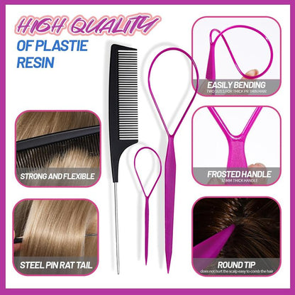 Elastic Hair Ties, Hair Accessories for Girls, Colorful Baby Elatic Hair Bands Set with Hair Clips